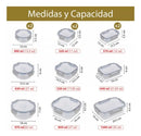 Set x12 Recipientes Herméticos de Vidrio – Conservación & Cocina Versátil (ENVÍO GRATIS)