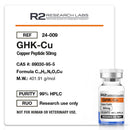 GHK-Cu 50mg (Liofilizada) com Água Bacteriostática - R2 Research Labs