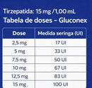 Gluconex 15 Tirzepatide 15mg / (1,0mL cada) 4 Ampolas - Lasca