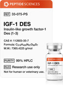 IGF-1 DES 1mg (Liofilizada) com Água Bacteriostática - Peptide Sciences