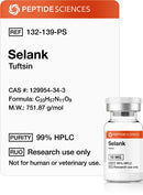 Selank 10mg (Liofilizada) com Água Bacteriostática - Peptide Sciences