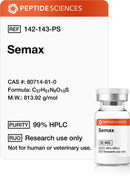 Semax 30mg (Liofilizada) com Água Bacteriostática - Peptide Sciences