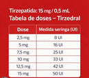 Tirzedral 15mg - Tirzepatide – 4 Ampolas (0,5 ml cada) - Catedral